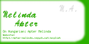 melinda apter business card